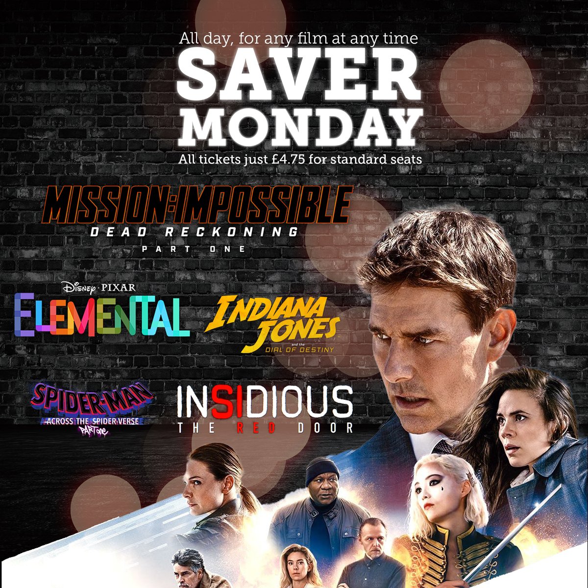 It's that day of the week but at Scott Cinemas we LOVE Mondays, All our standard seats are only £4.75 with Saver Mondays! (East Grinstead £5.00 and Newton Abbot £4.99)

All Films, All Day, Every Monday!
*Booking fee applies if booking your tickets online*