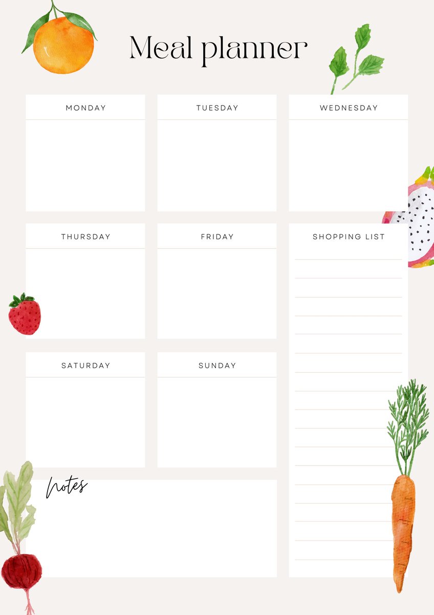 Voici ce que je viens d'ajouter dans ma #boutiqueetsy : Weekly meal planner with printable grocery list template, 7-day menu plan, food planner, health and fitness, A4 / A5 / Letter / Half etsy.me/3DfsD5d #mealprepplanner #weeklymealplanner #mealplanner #mealpl