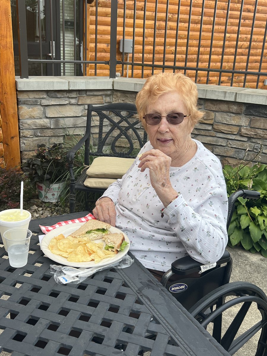 It’s a bird, it’s a plane (said Georgia Mae), it’s National Ice Cream Day! What better way to celebrate than having lunch and ice cream on the one of courtyards at our facility! Our residents sure enjoyed it! #TrilogySeniorLiving #SeniorLiving #NationalIceCreamDay