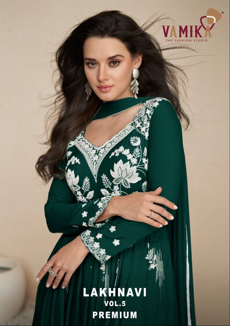 Vamika present Lalkhnavi Vol.5 suits. Series: 1027-L to 1027-P Vamika A Trendy Fashion at Affordable Price Maan Fashion – Exporter, Wholesaler and Supplier of exclusive range of Designer Salwar Suit, Fancy Anarkali Suit, Designer Suits, Salwar