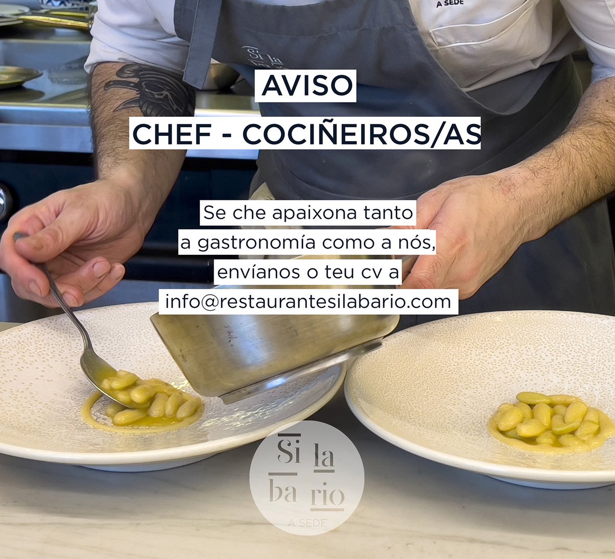 buscámos paixón e coñecemento 👌🏼

#restaurante #buscacociñeiro #buscacocinero #buscacocinera #vigorestaurantes #vigofoodies #vigo