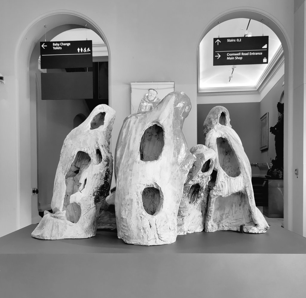 The backs of the saints.