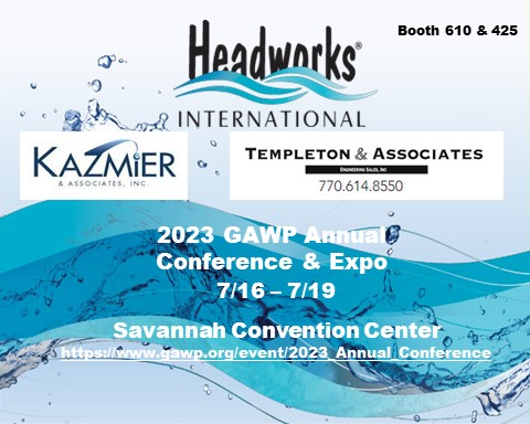 HeadworksIntl's tweet photo. Reminder: Visting the prestigious Georgia Annual Conference &amp; Expo? Make sure you stop by the Headworks booths.  Our local representatives Kazmier (Mechanical Equipment) and Templeton (Biological Process Technology) look forward to seeing you at the conference and exhibition. https://t.co/nRqMJNG9aQ