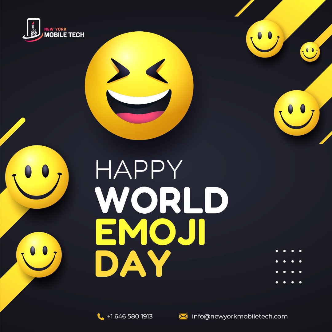 nymobiletech's tweet photo. 🎉😄 Happy #WorldEmojiDay! 🌍📲 Embrace the charm of emojis in digital communication and express yourself creatively! Share your favorite emojis!

#Emojis #ExpressYourself #FunTimes https://t.co/nl9DxWWcnG