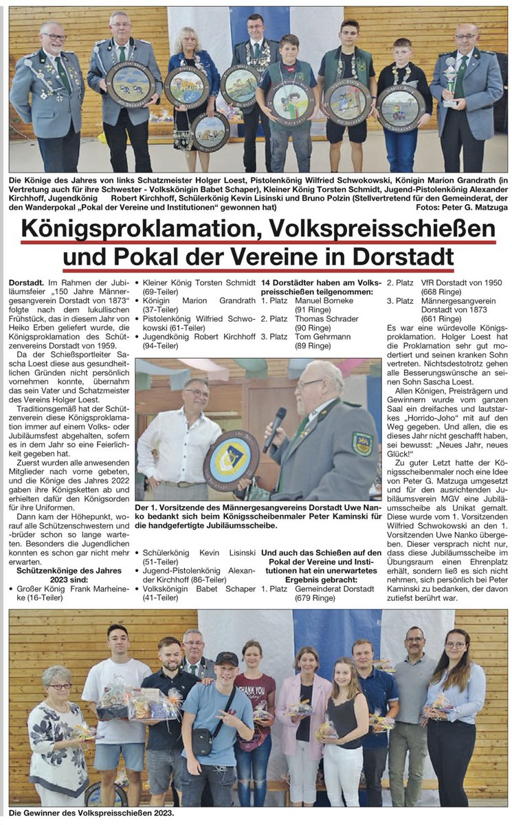 ksv_wf's tweet photo. Wolfenbütteler Schaufenster vom 16.  Juli 2023, Ausgabe Schladen-Werla/Oderwald, TITELSEITE

#Dorstadt #Gemeinde #Oderwald  #Wolfenbüttel  #Schießsport #Schützenverein #Königsproklamation #Volkskönig #Volkspreisschießen #DGH #Schaufenster #Schwokowski #Loest #Kaminski #Matzuga https://t.co/FdWy7WRpah