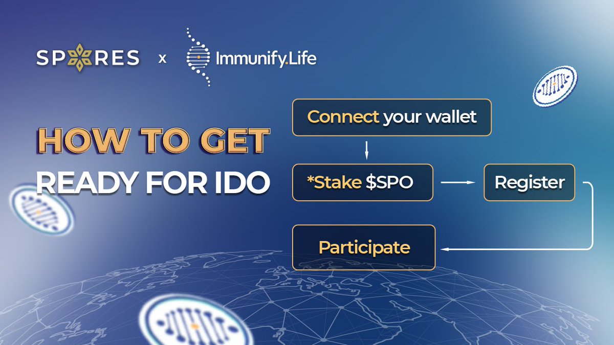 Spores_Network's tweet image. 📢 @ImmunifyLife 𝐈𝐃𝐎 - 𝐇𝐨𝐰 𝐭𝐨 𝐠𝐞𝐭 𝐕𝐈𝐏 𝐀𝐜𝐜𝐞𝐬𝐬?💡

The #Immunify #IDO is coming soon. Here's how you can secure VIP access and maximize your chances of buying $IMM during the IDO:

1️⃣ Connect your wallet at launchpad.spores.app 
2️⃣ Stake $SPO at