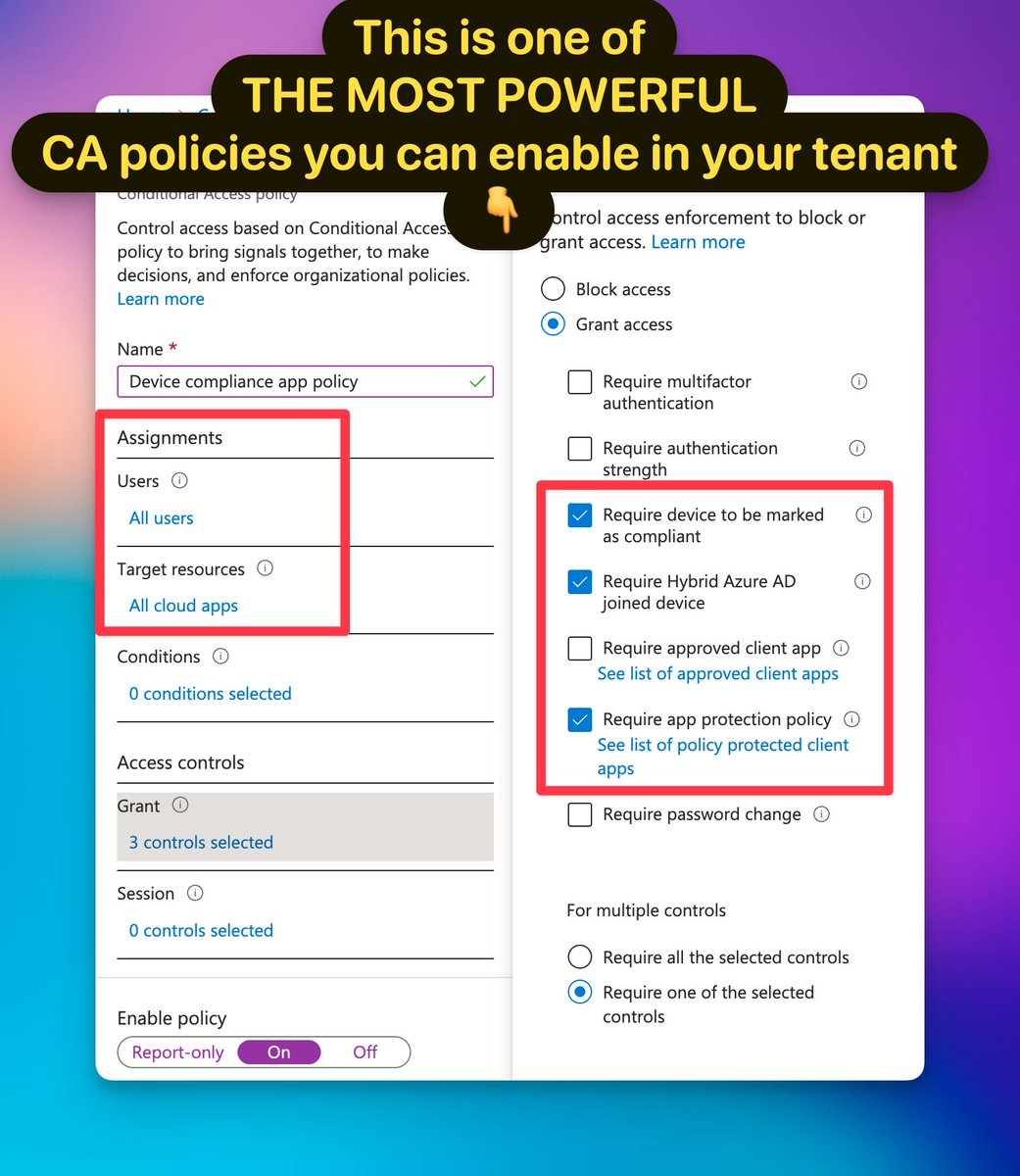 Every Microsoft 365 admin/infosec team should already have a variation of this as a baseline policy or at the very least planning on deploying this.

Did you know this policy gives you protection from most phishing attacks?

To learn more about how you can deploy this see