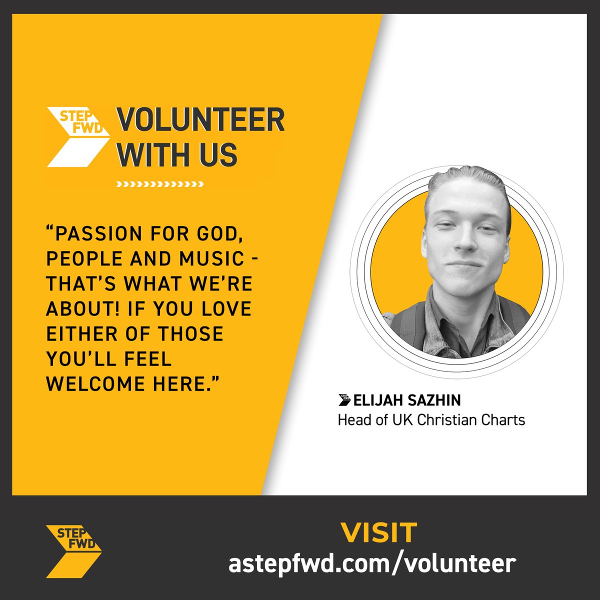 AStepFWD's tweet photo. VOLUNTEERS NEEDED from all across the UK & overseas. Get involved! You are the LOVE + LIGHT that the world needs ๐ #astepfwd music, media, events, admin, charts & so much more!
VOLUNTEER with us today >> https://t.co/yU67CWaRAM https://t.co/T0kDOBr804