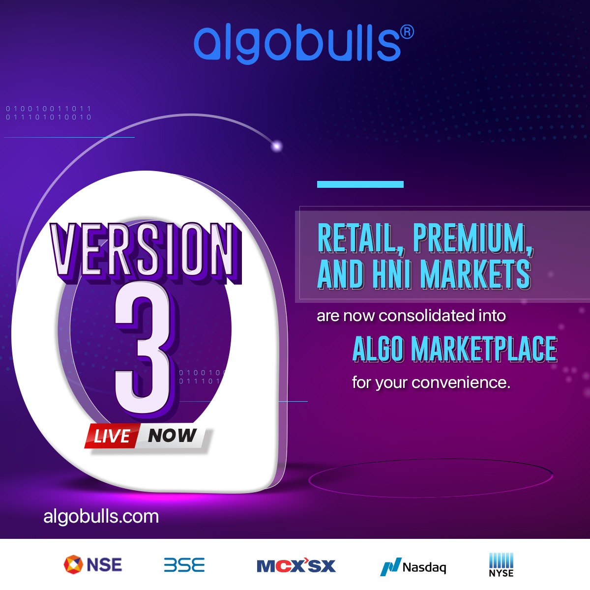 AlgoBulls's tweet photo. Exciting News! ๐ AlgoBulls Version 3 has just gone LIVE! ๐ Get ready to experience the next level of algorithmic trading with the all-new AlgoBulls. Here's a sneak-peek of the thrilling new changes in store for you!
#AlgoBulls #Trading #TradingInIndia #StockMarket https://t.co/KIAYLegTe4
