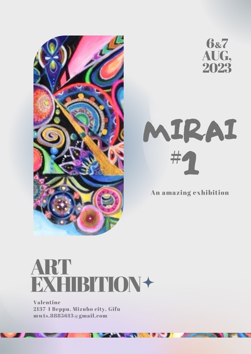 MIRAI4Peace's tweet photo. 🎨MIRAI's 1st Solo Art Exhibition🎨
Join the amazing exhibition, where art meets the universe! 🌌✨ Every MarSu enthusiast is welcome to bask in boundless love and embrace a radiant life. 💖 

📍Valentine, 2137-1 Beppu, Mizuho City, Gifu  
📅AUG 6-7, 2023 

#MIRAI #MIRAIProject https://t.co/Ht3FTfsYi9