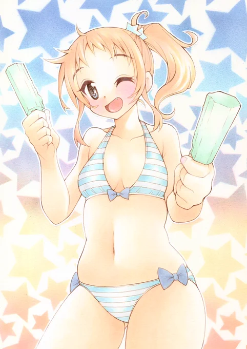 好きなアイス。あつい。#アナログ絵 #コピック 