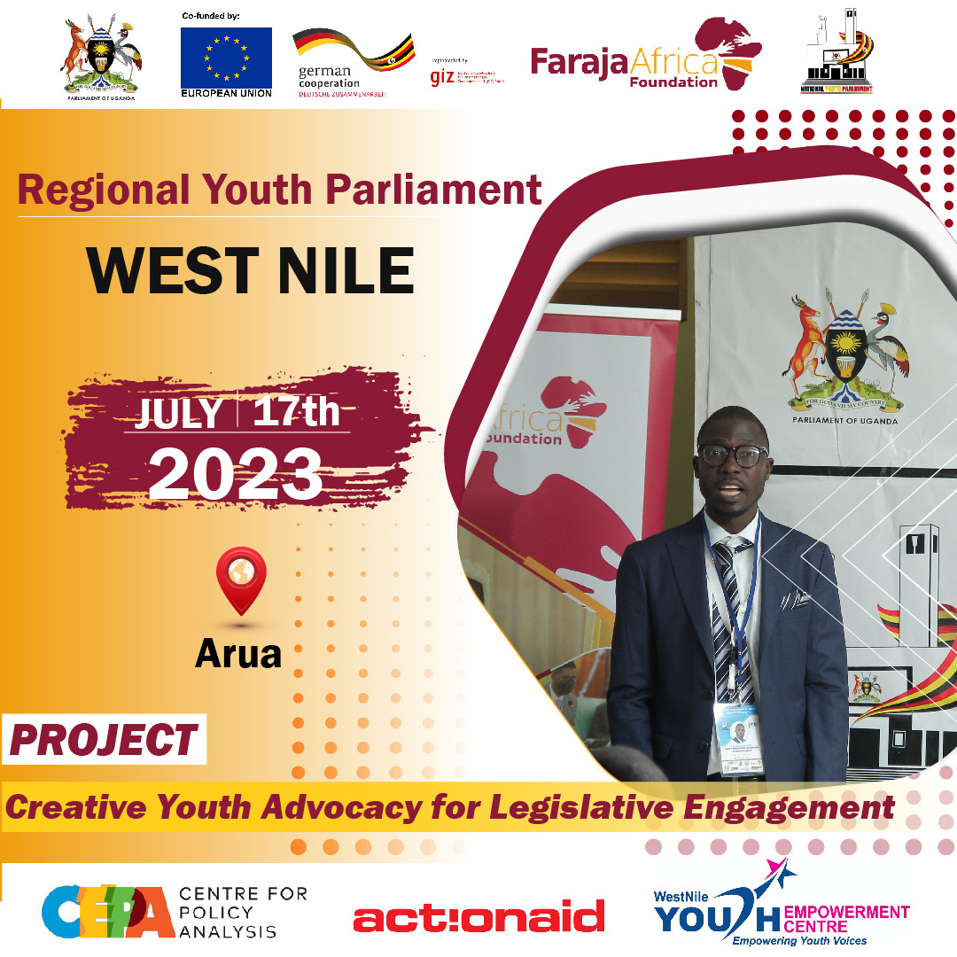 FarajaAfricaFdn's tweet photo. 📢HAPPENING NOW!!
🔍The West-Nile region sub-national youth parliament has commenced in Arua District at Arua Central Division Hall. #YouthParliamentUG
@youthwestnile @EUinUG @giz_uganda @CUSP_Uganda @actionaiduganda @global_uganda https://t.co/qYTWaXEvwE