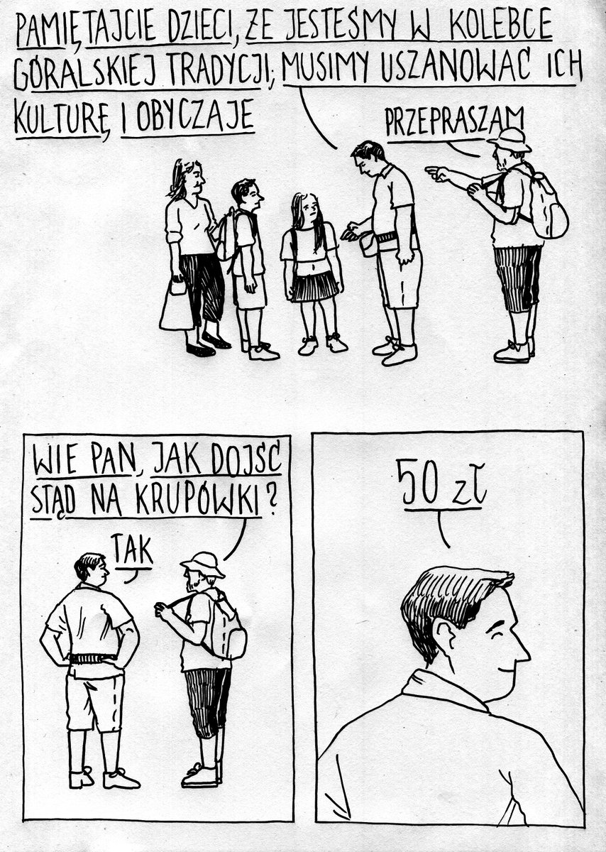 SmutneHistorie's tweet photo. obyczaje. / @TygodnikWPROST nr 29 / #satyra #krupówki #górale #cepry #tradycja #kultura #wakacje #wprost https://t.co/SGuB1v11T0