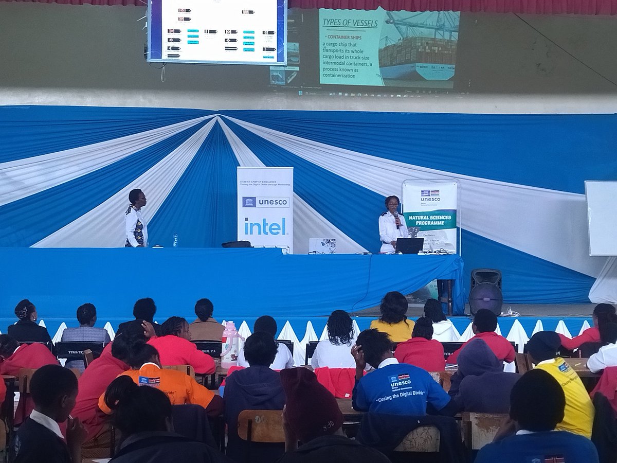 UnescoYouthKe's tweet photo. In the recent concluded #STEM booth camp in Nyeri county, @NatcomUnescoKe, @UnescoEast and her partners, trained young girls and @TSC_KE representatives from 47 counties on wide scale range of #DigitalSkill, #GenderResponse, #Robotics, #Marine technology and many others.

#UNESCO https://t.co/KqWs54WHFC