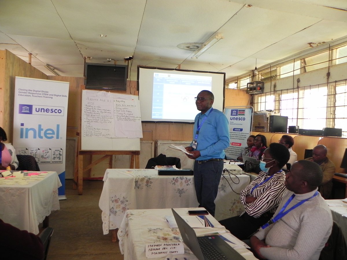 UnescoYouthKe's tweet photo. In the recent concluded #STEM booth camp in Nyeri county, @NatcomUnescoKe, @UnescoEast and her partners, trained young girls and @TSC_KE representatives from 47 counties on wide scale range of #DigitalSkill, #GenderResponse, #Robotics, #Marine technology and many others.

#UNESCO https://t.co/KqWs54WHFC