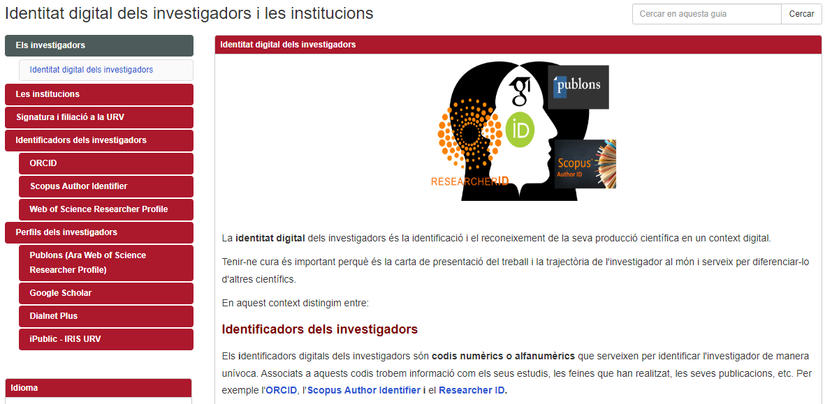 craiURV's tweet photo. 🆙Estàs fent un doctorat, investigues o et dediques a la docència a la @universitatURV ❓

Consulta la #guia del @craiURV d'Identitat digital dels investigadors per resoldre els teus dubtes i millorar la teva visibilitat❗

➡️Consulta-la: https://t.co/EMe1fHbb50

#ServeisCRAIURV https://t.co/wdpLAZ6Ids