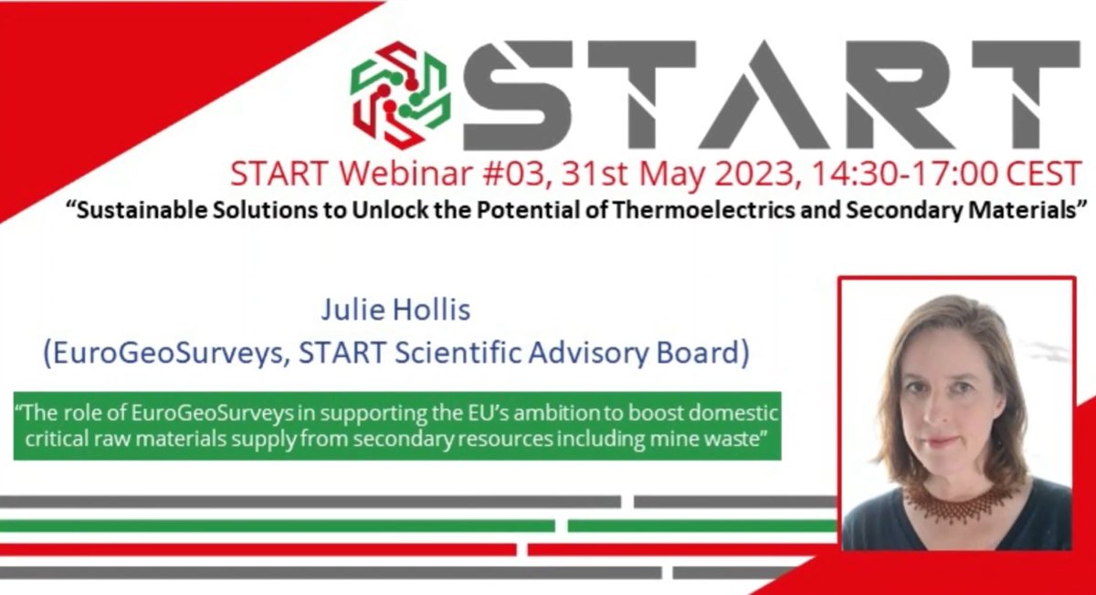 During our 3rd Webinar, @JulieHollisEGS from @EuroGeoSurveys presented “The role of EuroGeoSurveys in supporting the EU’s ambition to boost domestic #criticalrawmaterials supply from secondary resources including mine waste“.

Watch the video: youtube.com/watch?v=sS589y…