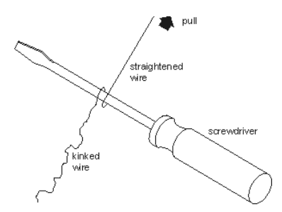 It's very easy to straighten connecting wire that has bends and kinks in it. It takes just a few seconds.

Find out how: electronics-notes.com/articles/const…