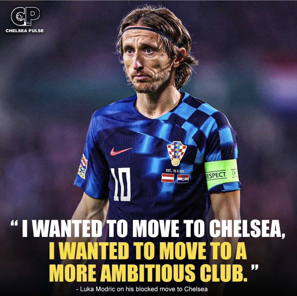 RT @FrankKhalidUK: Did you know Luka Modric wanted to move to Chelsea, when he was at Spurs. https://t.co/cGc6KF8H14