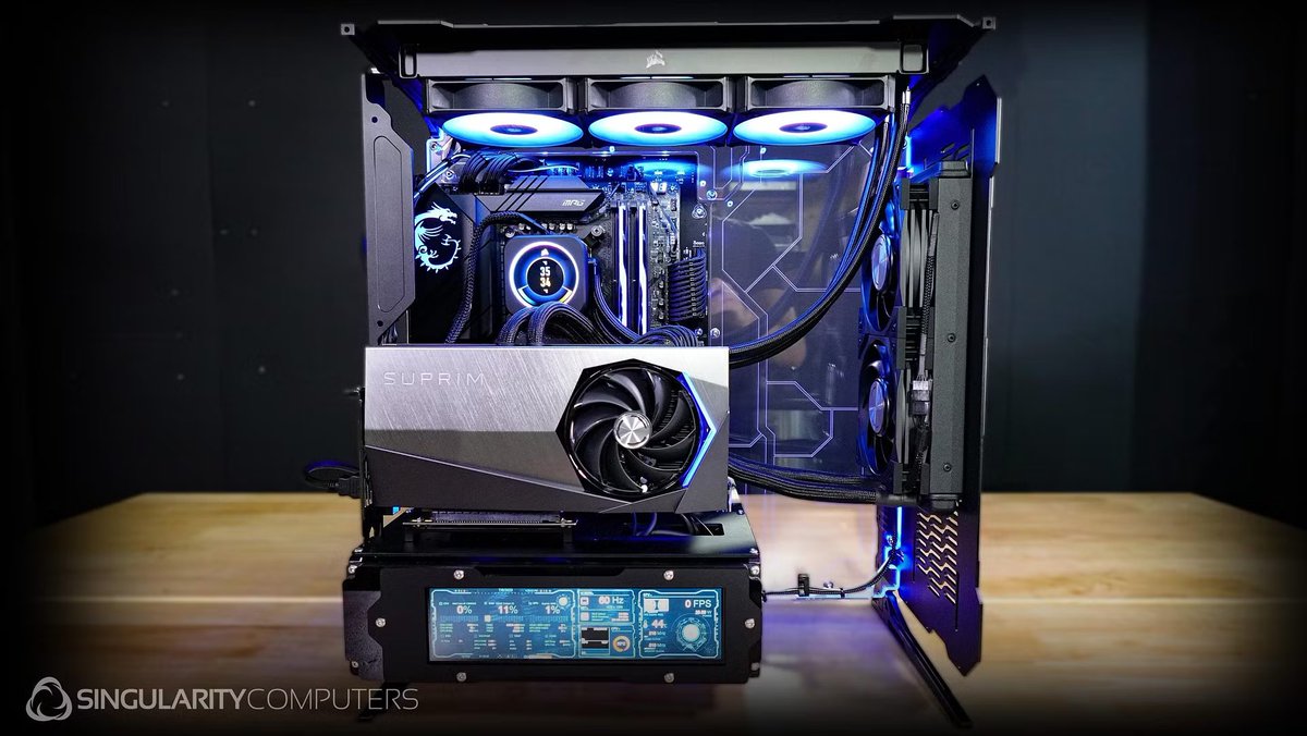SingularityC's tweet photo. Spectre Integra-MA AIO Build
#singularitycomputers #spectreintegramdualloopsidepanel #customsidepanel #watercooling #liquidcooling #spectreintegram #spectre #custombuilds #singularitycomputers #gamingsetup #watercooled #pchardware #gamer #pcgaming https://t.co/HXHzd0eDaU