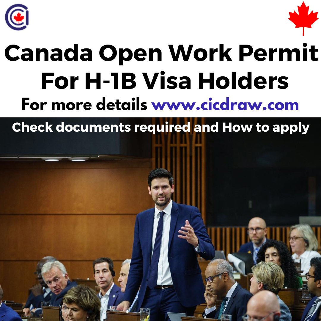 Cic_Draw's tweet photo. More details Visit on  📎Link in bio https://t.co/j3iw5xsqKC
Canada Launches Open Work Permit For H-1B Visa Holders......... United States H-1B specialty occupation visa may be eligible to apply to work and live in Canada.#work permit #valid upto 3 years. #Canadaworkvisa #work https://t.co/VVxOdWM4II