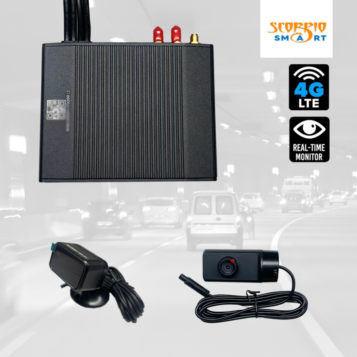 DASHCAM-SCORPIO-500 
|داش كام و بث مباشر عن بعد - تصوير أمامي+داخلي او خلفي| 
|جودة-FHD| 
|خاصية التخاطب مع السائق و الركاب وسماعهم|
| أمكانية رصد سرعة السائق, تنبيه السرعة الزائدة, تنبيه اخذ 
المطب و الفرامل بقوة وتنبيه عند الانعطاف الحاد|
|تتبع بالوقت الحي للمركبة|
|ضمان سنة|