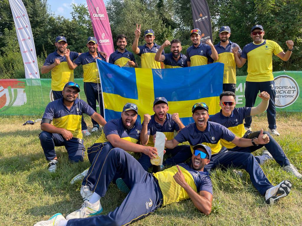 DIFCricket's tweet image. Congratulations once again to @s_choudhry13 for leading @SvenskCricket 🇸🇪 to another @EuropeanCricket title this time in Hungary 🇭🇺

#CricketSweden 🏆🏏🥳
