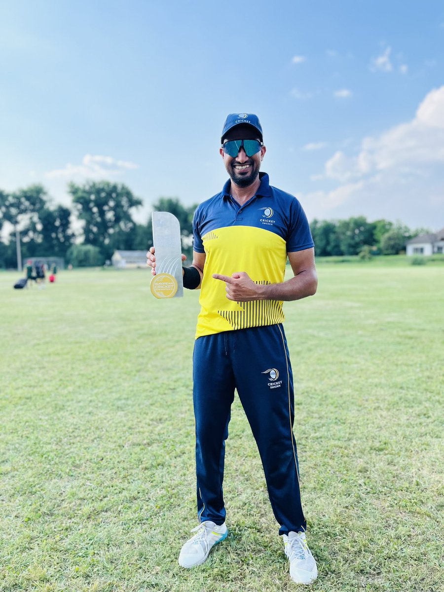 DIFCricket's tweet image. Congratulations once again to @s_choudhry13 for leading @SvenskCricket 🇸🇪 to another @EuropeanCricket title this time in Hungary 🇭🇺

#CricketSweden 🏆🏏🥳