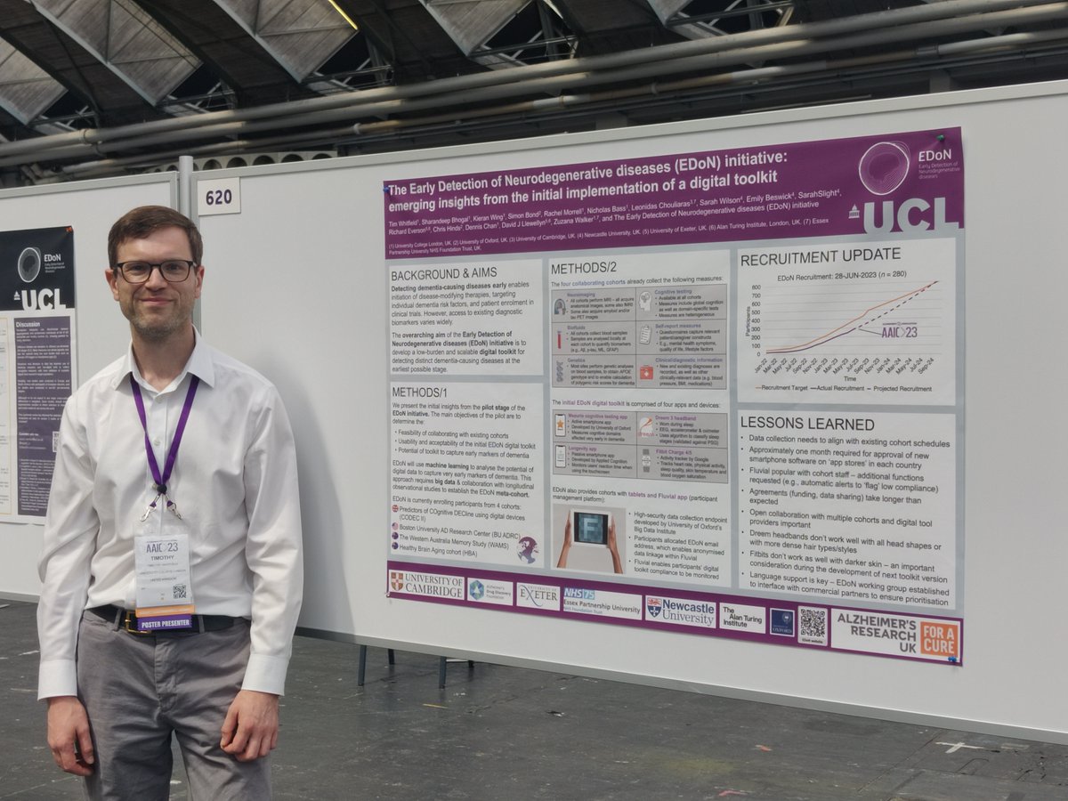 Thrilled to present emerging insights from the Early Detection of Neurodegenerative diseases (EDoN) study at #AAIC23 !!! Thank you <a href="/AlzResearchUK/">Alzheimer's Research UK</a> for funding this important work! @EDoNInitiative