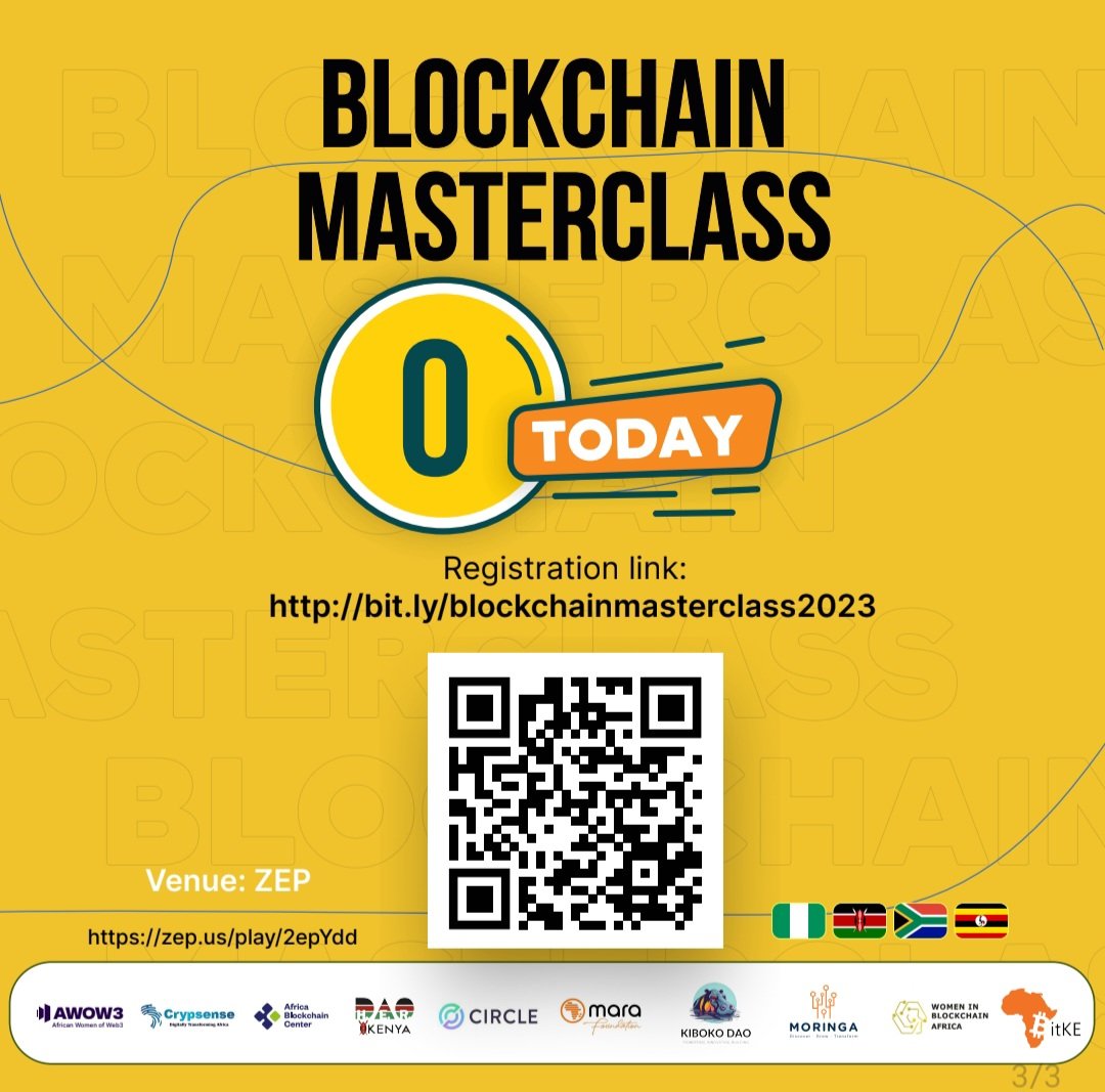 HERDAO_Kenya's tweet photo. 🎓 Today marks the beginning of an EPIC journey! 🚀 Join us as we kick off our highly anticipated #BlockchainMasterclass, where knowledge knows no bounds.Unlock your full potential, learn from the masters, and unleash the greatness within you! 🌟 #Education #blockchain https://t.co/m8oLDKS0zy