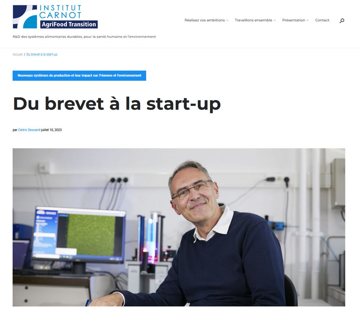 Un enseignant-chercheur de l'#ENSCR, Thierry Benvegnu à l'honneur sur le site de l'Institut @carnot_tsn AgriFood Transition agrifood-transition.fr/index.php/du-b… #brevet #startup #chimie #recherche #entreprise #rennes #bretagne @ecolesdechimie @SurfactGreen