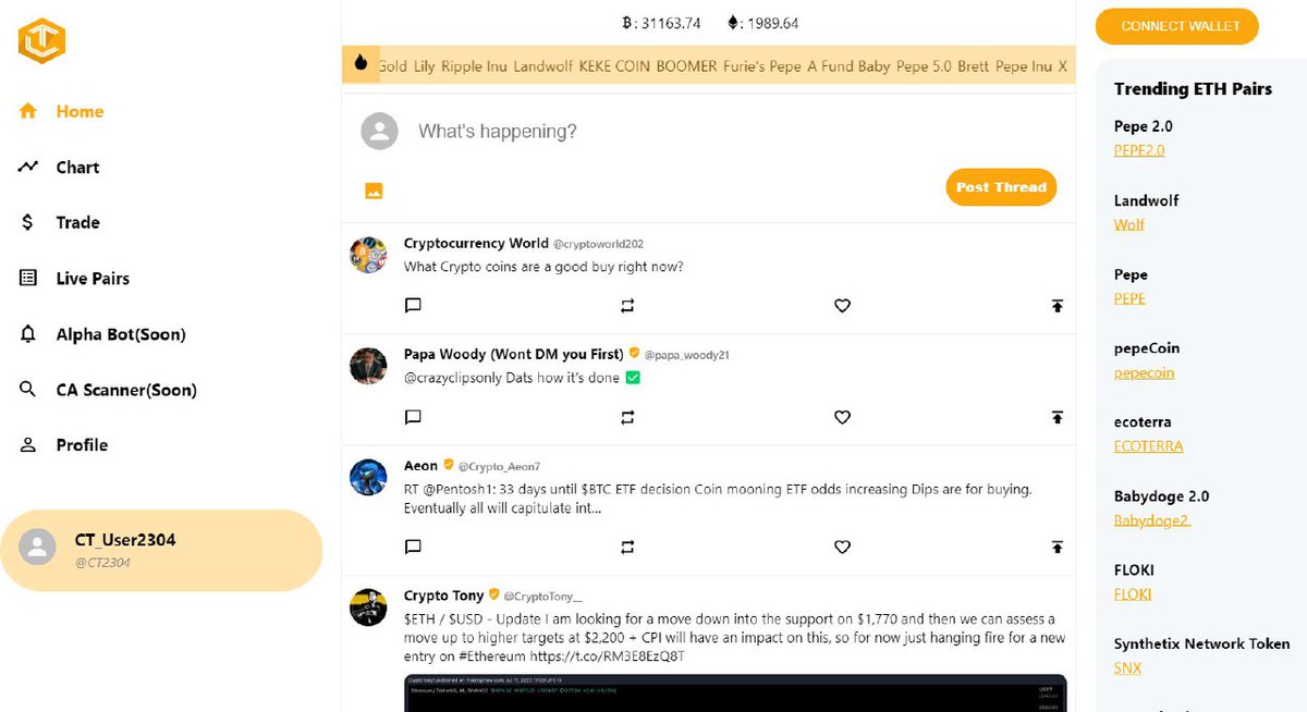 kris58096568's tweet photo. @LorettaKrypto Good morning from @CryptoThreadsCT 
The all-in-one social crypto network with features like Alpha Bot for maximizing ROI, live contract updates, curated crypto news, contract scanning, and unique tools for staying ahead in the crypto universe. $CT melting faces soon 🔜 https://t.co/M7cTwXCa2E