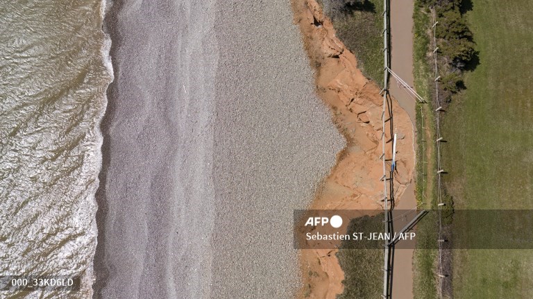 Canada's Magdalen islands have 'front row' seat to climate change.📸 Sebastien St-Jean