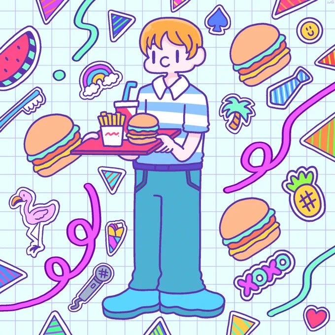 ハンバーガーセット🌴