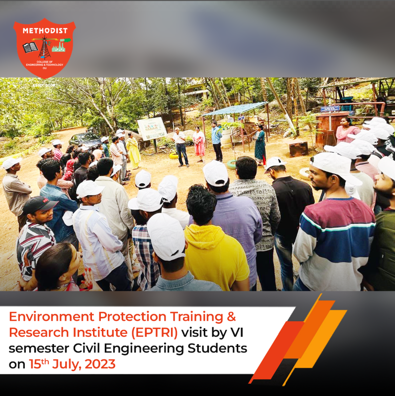 MCETHyderabad's tweet photo. MCET Civil VI semester students, had an eye-opening experience as they visited the #EnvironmentProtectionTrainingandResearchInstitute (EPTRI) today i.e. 15-July-2023

#MCET #EPTRI #EnvironmentProtection #TrainingandResearchInstitute #Environment #SaveEnvironment  #Program #NGOs https://t.co/E5ssL96Yu6