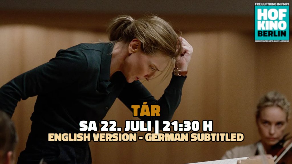 📫hofkino.berlin Newsletter 06-2023 - mailchi.mp/19ed9c63af3e/h… - Unser Wochenprogramm vom 18. Juli bis 22.Juli:
- 18. Juli - ALL THE BEATY AND THE BLOODSHED -
- 19. Juli - TANJA: TAGEBUCH EINER GUERILLERA -
- 21. Juli - THE MENU -
- 22. Juli - TÁR -