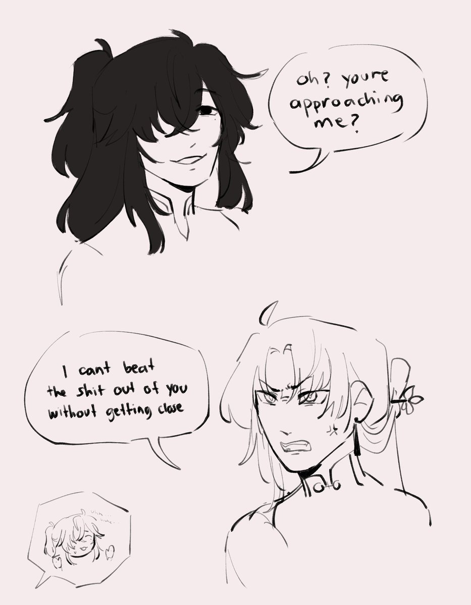 dyeingfish's tweet photo. #jingren roleswap au but make it silly https://t.co/q5QsKwISyQ