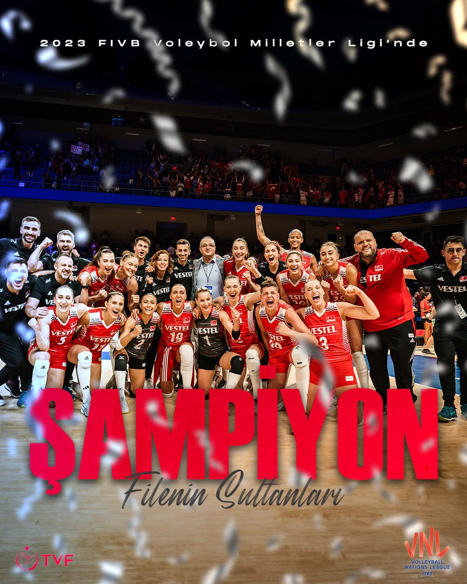 🏐2023 FIVB Voleybol Milletler Şampiyonu Türkiye' nin Kızları, Filenin Sultanları... 
🏐Tebrikler Milli Takım. ❤️🤍