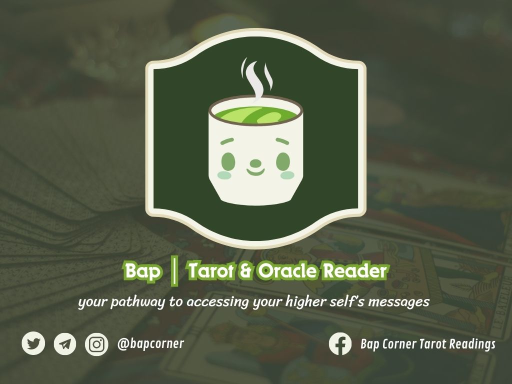 bapcorner's tweet photo. Greetings! I am Bap, a tarot reader. For the mean time, I will offer donation-based readings. 

If you've felt drawn to me and decided to book with me, click this link to browse my services and fill out the form within it: https://t.co/NlScoueUUW https://t.co/PE1WMEofOz