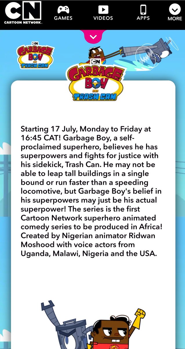 Garbage boy and Trashcan premieres today by 4:45 CAT, tune in Africa! #CartoonNetwork #cartoon #animation #animatedseries #Garbageboy #Garbageboyandtrashcan