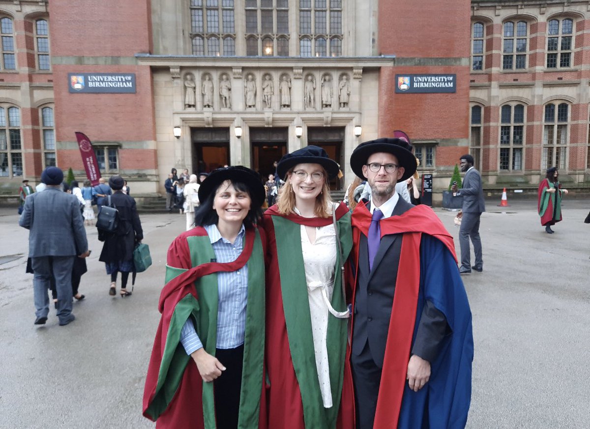 HEU_UoB's tweet photo. Congratulations to Dr. Naijie Guan @guan_katherine, Dr. Sonja Bloch @SCMBloch, Dr. Carol McLoughlin @carolmc198 on your well-deserved PhD graduation last Friday! We wish you continued success in your future endeavors. https://t.co/f7wF43kSjN