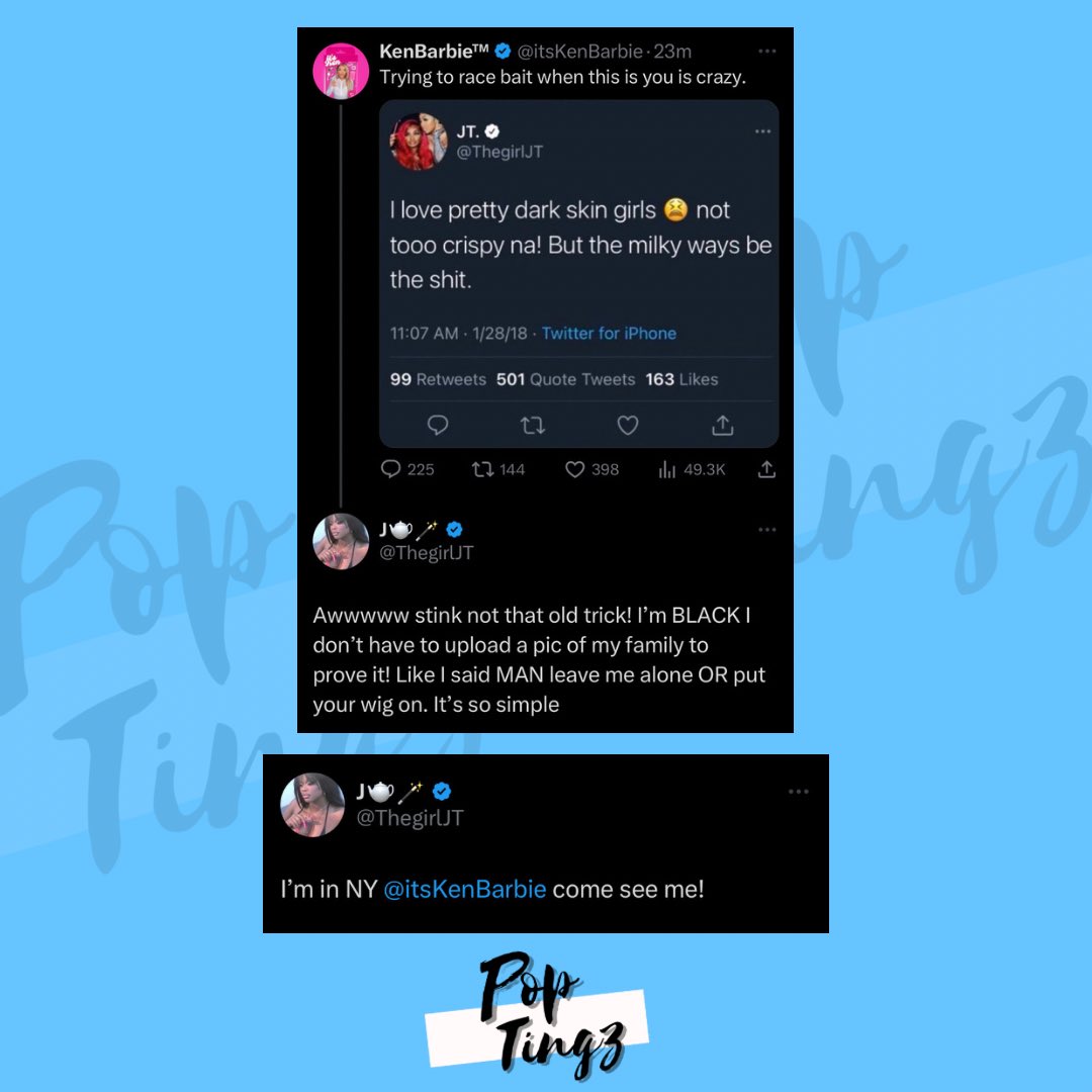 Pop Tingz on Twitter "City Girls’ JT and Cardi B’s lackey, Ken Barbie