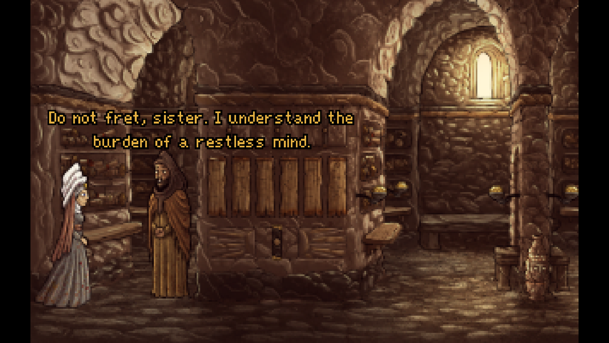 MaximGSound's tweet image. It's finally here!🥳 hvavra.itch.io/shards-of-god

Marvellous Point'n'Click game by @hnzvavra: gorgeous art, intriguing story, amazing worldbuilding, fantastic music by @PacoDiago &amp;amp; sound effects by me😄
#pointandclick #indedev #ags #adventure #puzzle #detective #whodunnit #pixelart