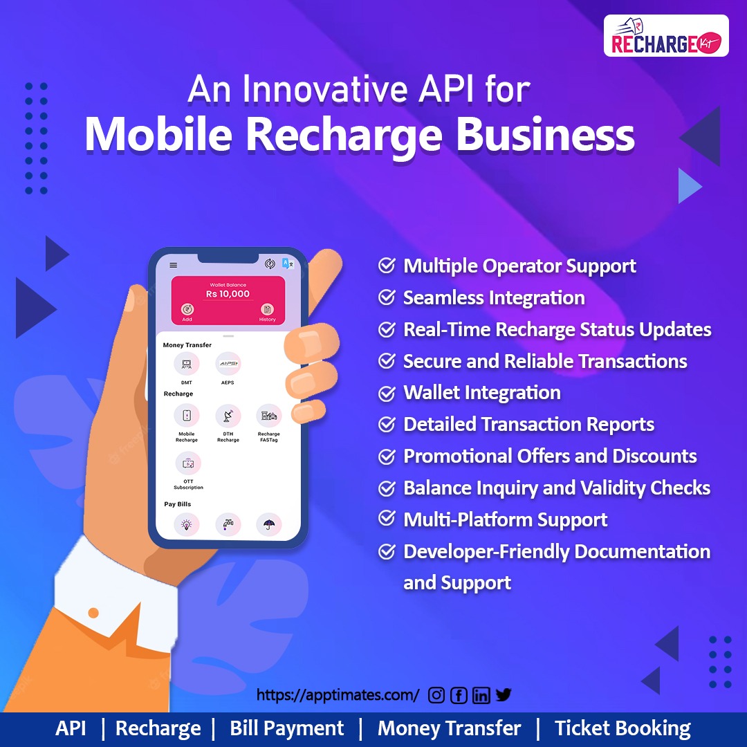 RechargeKit's tweet image. Boost your business capabilities with Rechargekit&apos;s reliable and efficient API services. Seamlessly integrate recharge, bill payment, and money transfer functionalities into your platform. 
#APIservices #BusinessEmpowerment #RechargekitAPI #SeamlessIntegration