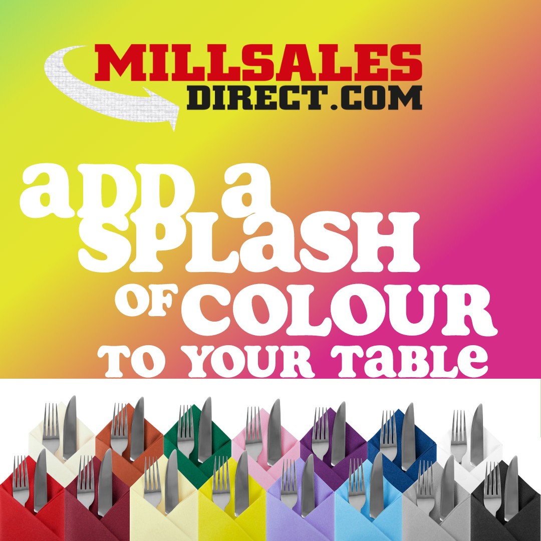 MillSalesDirect's tweet image. 🍽️ Ready to take your table decor up a notch? Our custom-printed napkins come in 15 eye-catching colours. Personalise away! 🎨 #TableDecor #CustomNapkins mailchi.mp/c37cc00b32a6/1…