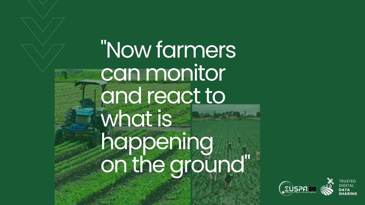 The power of precision agriculture & satellite technology at your fingertips.🛰️ With #Galileo and #Copernicus services, farmers can now monitor & respond to almost real-time data from their fields and deliver targeted solutions where they're needed most.🚜