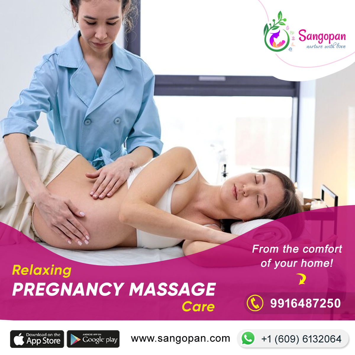Pregnancy Massage Care from the comfort of your home! Just Call: 9916487250 sangopan.com/products/prena… #sangopan #mothercare #pregnancytips #pregnancycare #pregnancyhealth #yoga #pranayama #pregnancy #pregnancyjourney #pregnancymassage #baby #mom #workingmothers #momlife #india