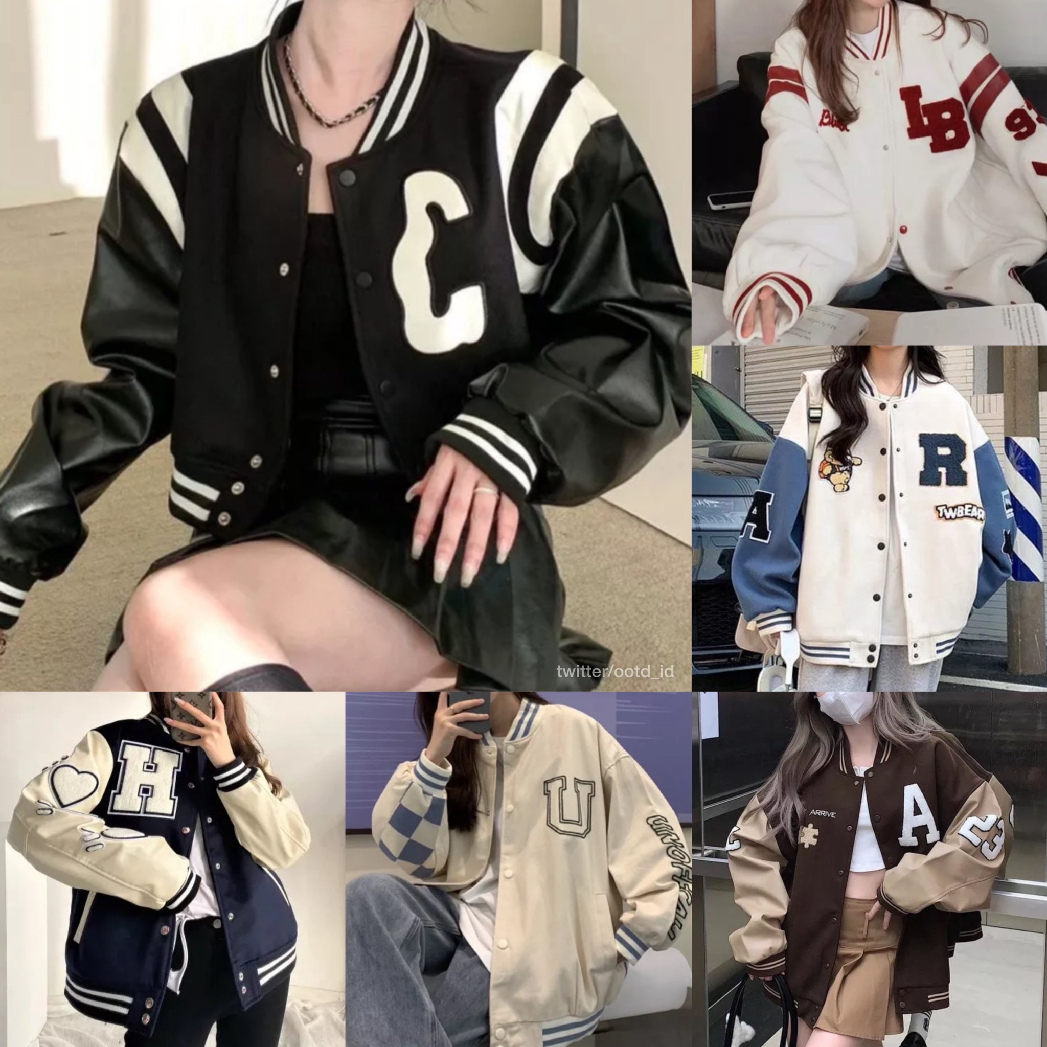 korean varsity jacket outfit