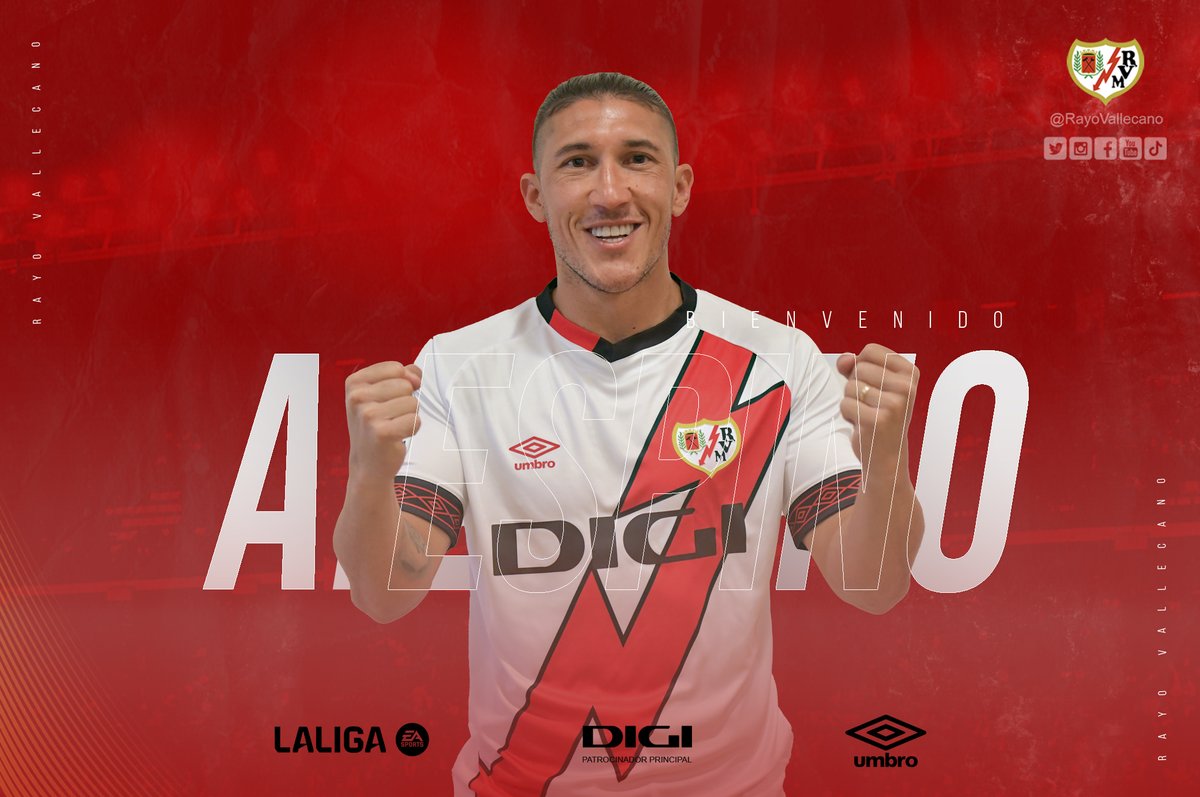 OFICIAL | <a href="/pachaespino/">Alfonso Espino</a> es nuevo jugador del Rayo Vallecano. El defensa llega libre y firma por las tres próximas temporadas.  

¡Bienvenido, Pacha! ⚡️