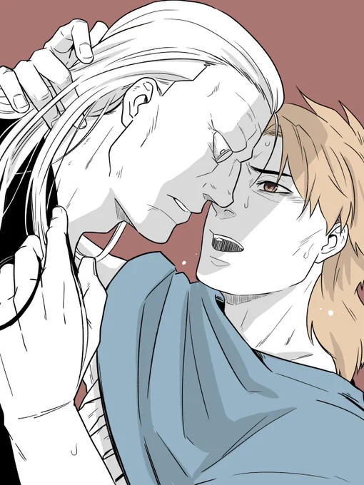 バトグサらくがき〜 バトグサはついついこんな感じで顔が近い同じような絵ばっか描いちゃう〜_φ(・_・ 顔が近いイチャイチャするバトグサ好きなんじゃ〜(^w^)